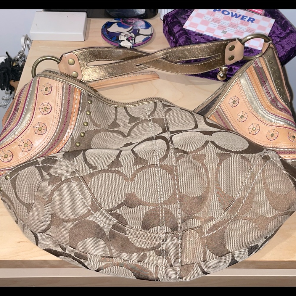 Coach Multicolor Signature Hobo Bag